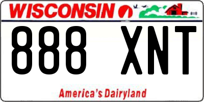 WI license plate 888XNT