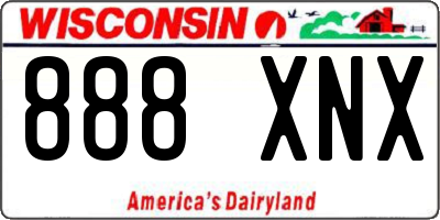 WI license plate 888XNX