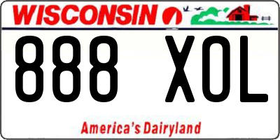 WI license plate 888XOL