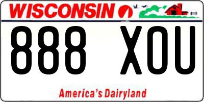 WI license plate 888XOU