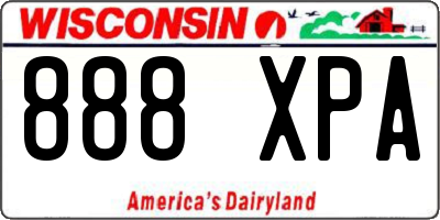 WI license plate 888XPA
