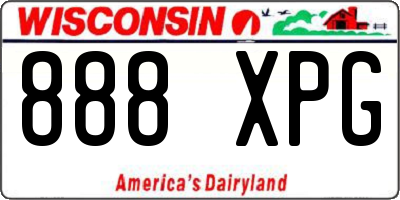 WI license plate 888XPG
