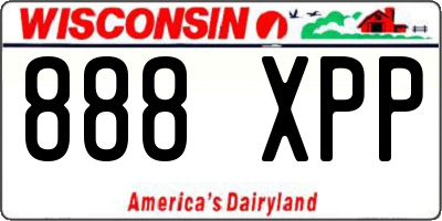 WI license plate 888XPP