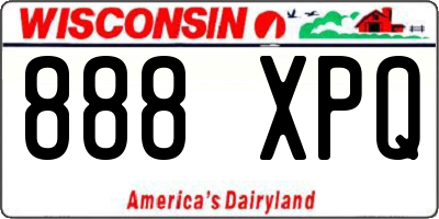 WI license plate 888XPQ