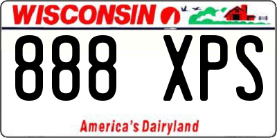 WI license plate 888XPS