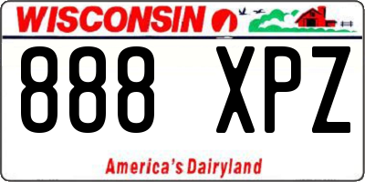 WI license plate 888XPZ