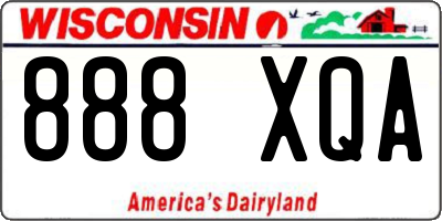 WI license plate 888XQA