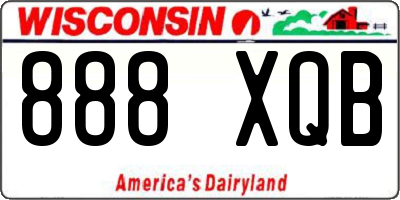 WI license plate 888XQB