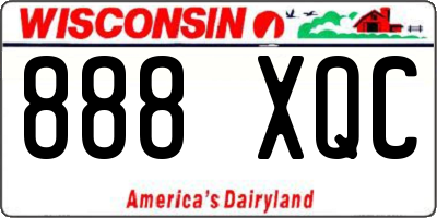 WI license plate 888XQC