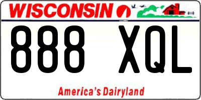 WI license plate 888XQL