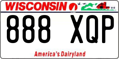 WI license plate 888XQP