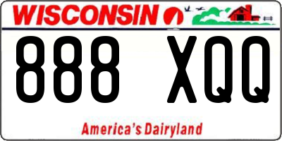WI license plate 888XQQ