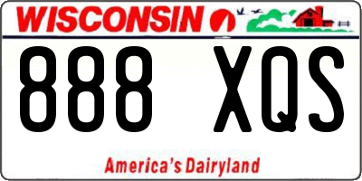 WI license plate 888XQS