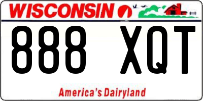 WI license plate 888XQT