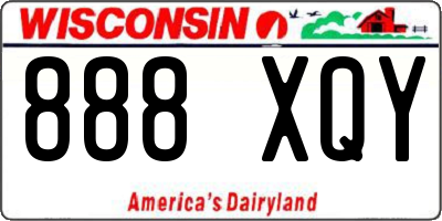 WI license plate 888XQY