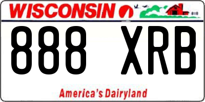 WI license plate 888XRB