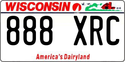 WI license plate 888XRC