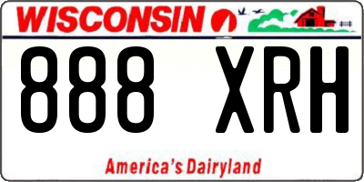 WI license plate 888XRH
