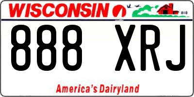 WI license plate 888XRJ