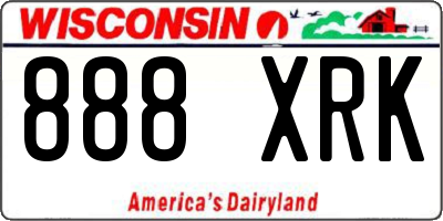 WI license plate 888XRK