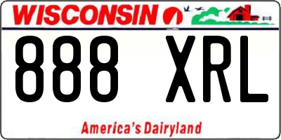 WI license plate 888XRL