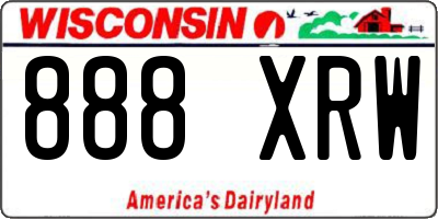 WI license plate 888XRW
