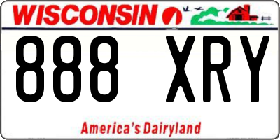 WI license plate 888XRY