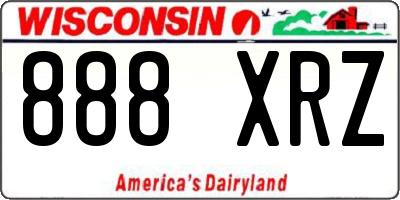 WI license plate 888XRZ