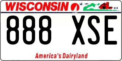 WI license plate 888XSE
