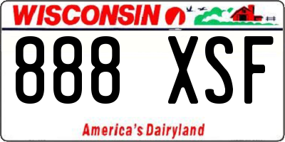 WI license plate 888XSF