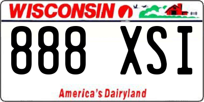 WI license plate 888XSI