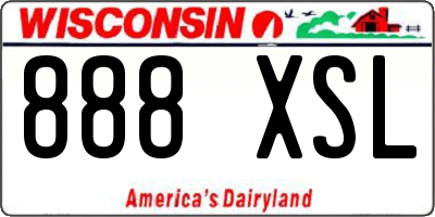 WI license plate 888XSL