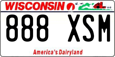 WI license plate 888XSM