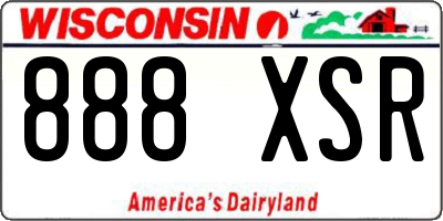 WI license plate 888XSR