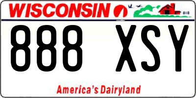 WI license plate 888XSY