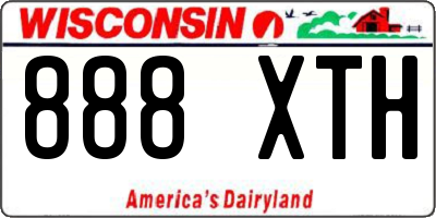 WI license plate 888XTH