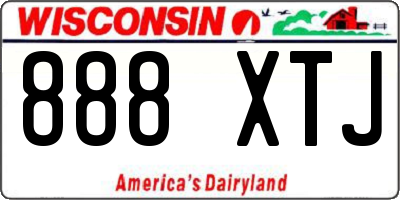 WI license plate 888XTJ