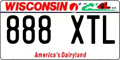 WI license plate 888XTL