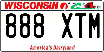 WI license plate 888XTM