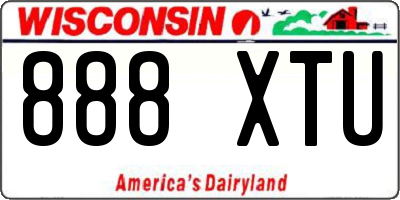 WI license plate 888XTU