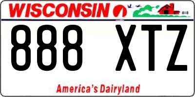 WI license plate 888XTZ