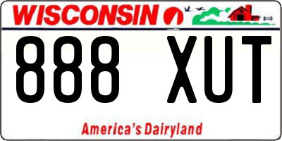 WI license plate 888XUT