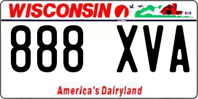 WI license plate 888XVA