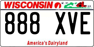 WI license plate 888XVE