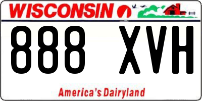 WI license plate 888XVH