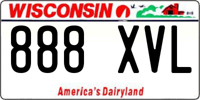 WI license plate 888XVL