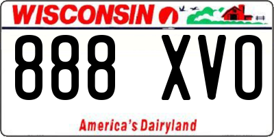 WI license plate 888XVO