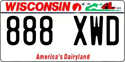 WI license plate 888XWD