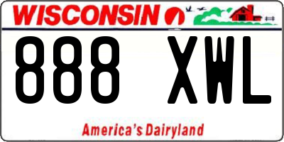 WI license plate 888XWL