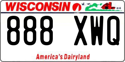 WI license plate 888XWQ